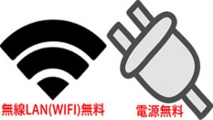 インターネットが無料！無線Lan(Wi－Fi)、有線Lanどちらも無料でご利用可能です